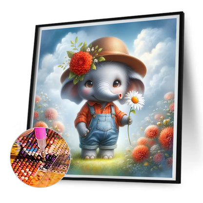 Elephant'S Garden - Full Square Drill Diamond Painting 30*30CM