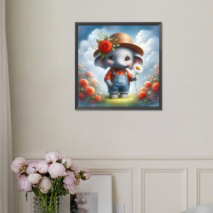 Elephant'S Garden - Full Square Drill Diamond Painting 30*30CM