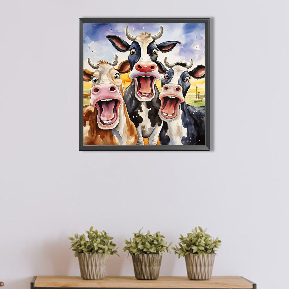 Cow - Full AB Square Drill Diamond Painting 45*45CM