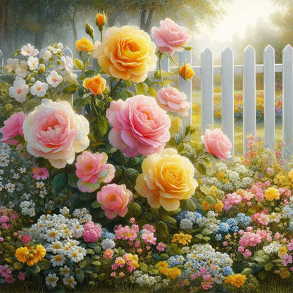 Garden Corner - Full Round Drill Diamond Painting 30*30CM