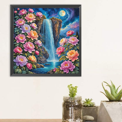 Waterfall Scenery - Full Round Drill Diamond Painting 30*30CM