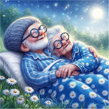 Happy Couple - Full Round Drill Diamond Painting 40*40CM