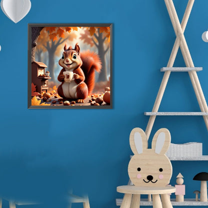 Squirrel - Full Round Drill Diamond Painting 30*30CM