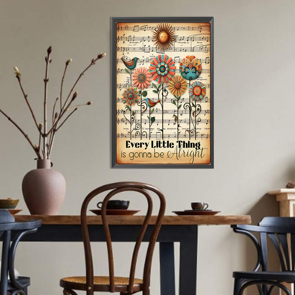 Every Little Thing Will Shine - Full Round Drill Diamond Painting 30*45CM