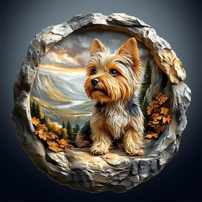 Yorkshire Puppy - Full Round Drill Diamond Painting 30*30CM