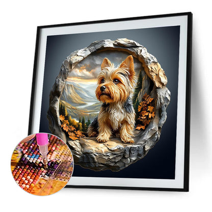 Yorkshire Puppy - Full Round Drill Diamond Painting 30*30CM