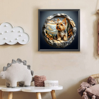 Yorkshire Puppy - Full Round Drill Diamond Painting 30*30CM
