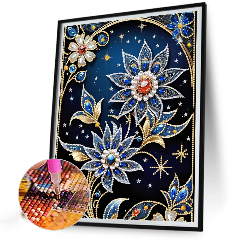 Dream Flower - Special Shaped Drill Diamond Painting 30*40CM