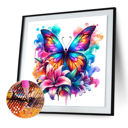 Butterfly - Full Round Drill Diamond Painting 30*30CM