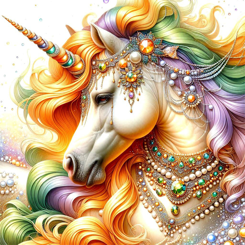 Unicorn - Full Round Drill Diamond Painting 30*30CM