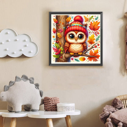 Owl - Full Round Drill Diamond Painting 30*30CM