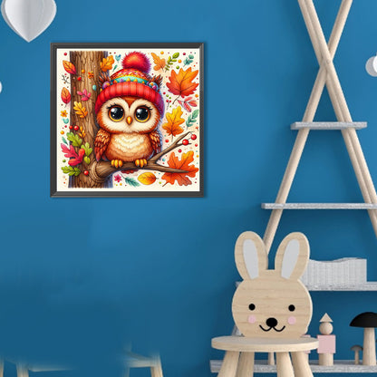 Owl - Full Round Drill Diamond Painting 30*30CM