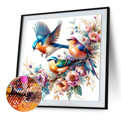 Bird - Full Round Drill Diamond Painting 30*30CM