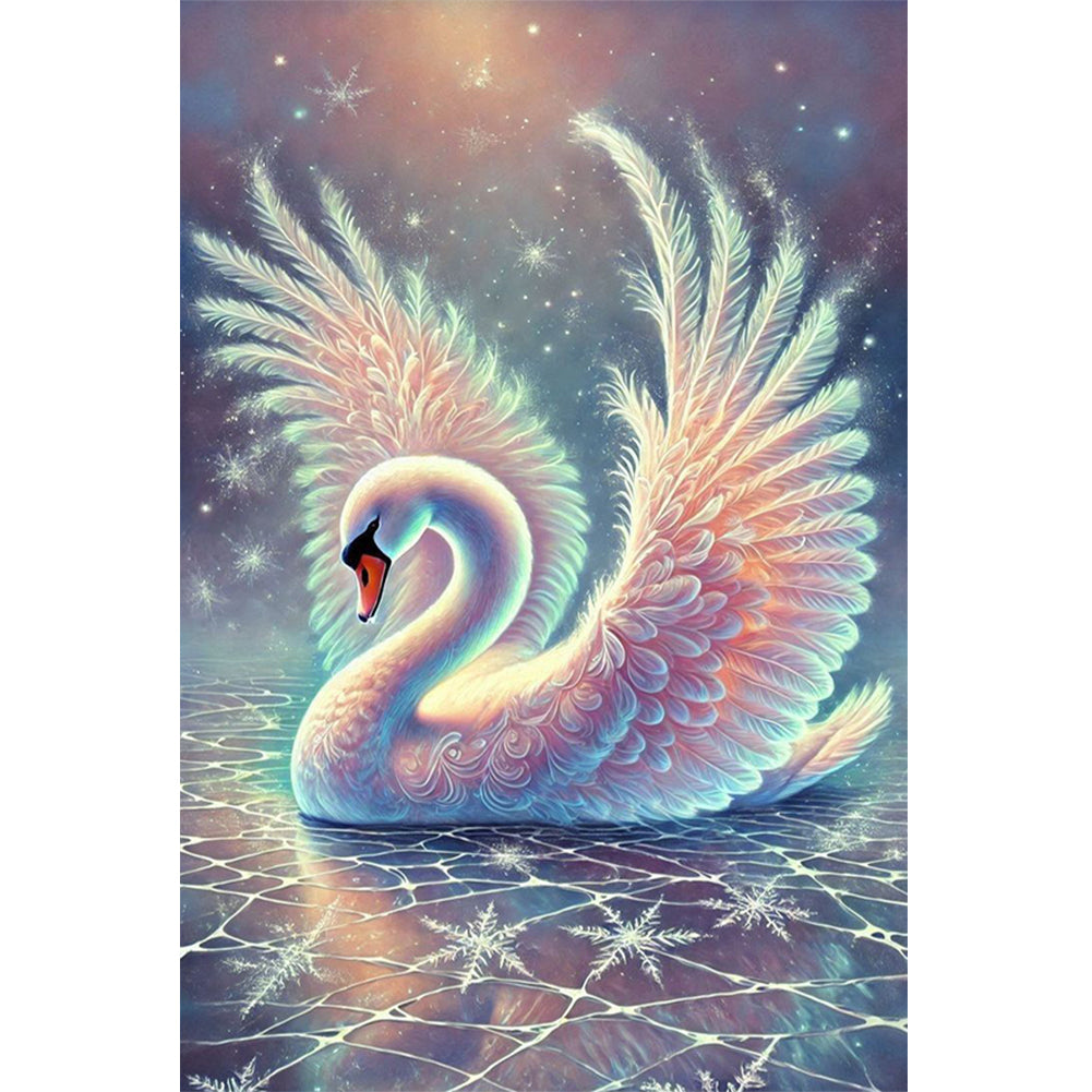 White Swan - Full Round Drill Diamond Painting 40*60CM