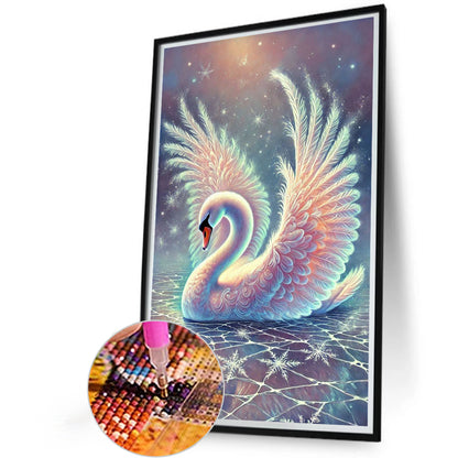 White Swan - Full Round Drill Diamond Painting 40*60CM