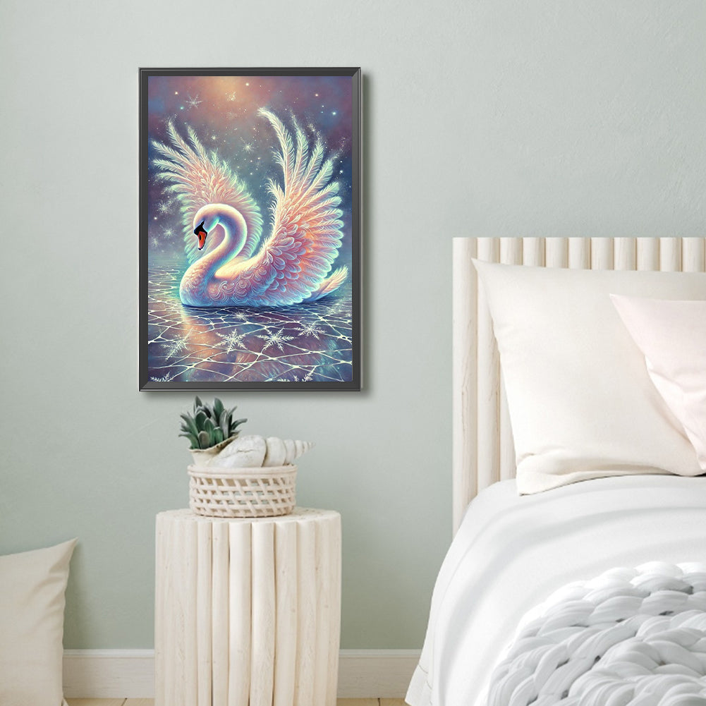 White Swan - Full Round Drill Diamond Painting 40*60CM