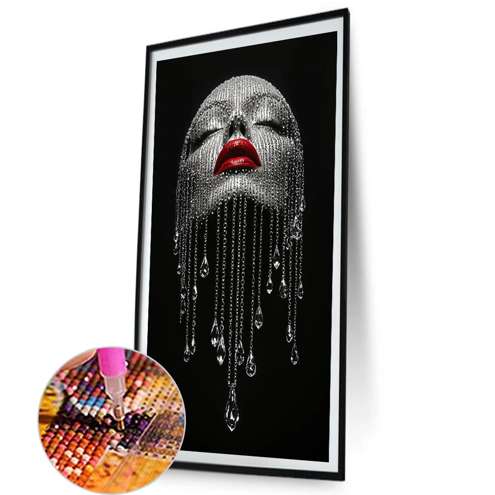 Water Drop Woman - Full AB Round Drill Diamond Painting 40*70CM