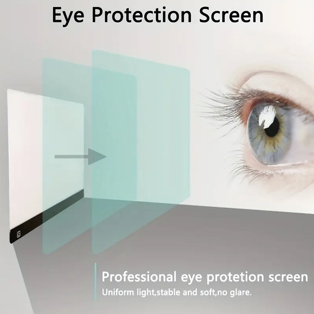 LED Light Box Tracing Light Pad 3 Level Dimmable LED Art Tracing Pad for Tracing