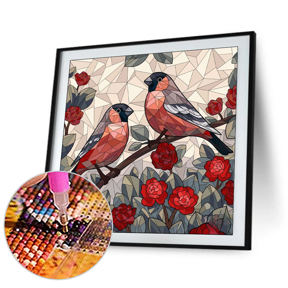 Glass Wind Bird - Full Round Drill Diamond Painting 40*40CM