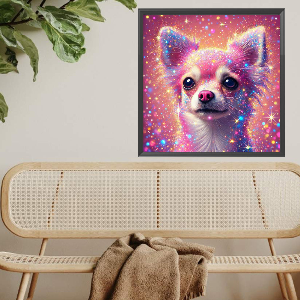 Shining Diamond Chihuahua - Full Square Drill Diamond Painting 40*40CM