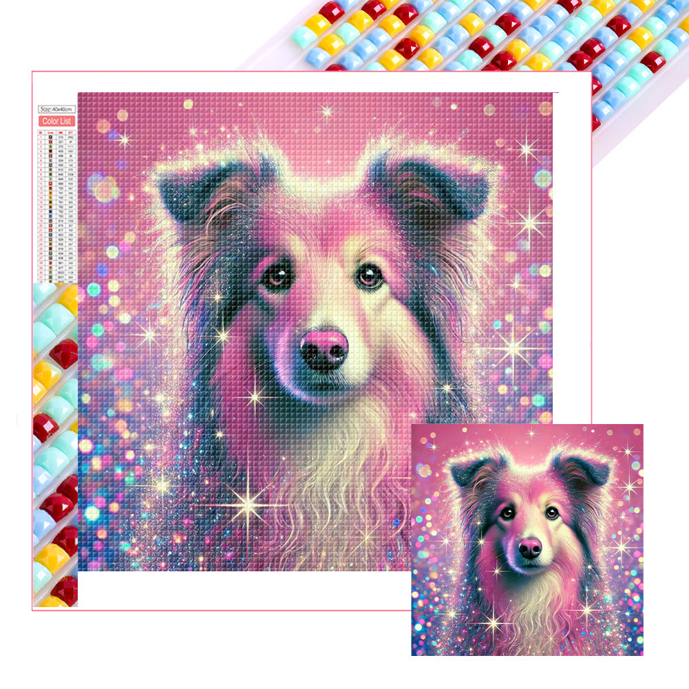 Shining Diamond Shetland Sheepdog - Full Square Drill Diamond Painting 40*40CM
