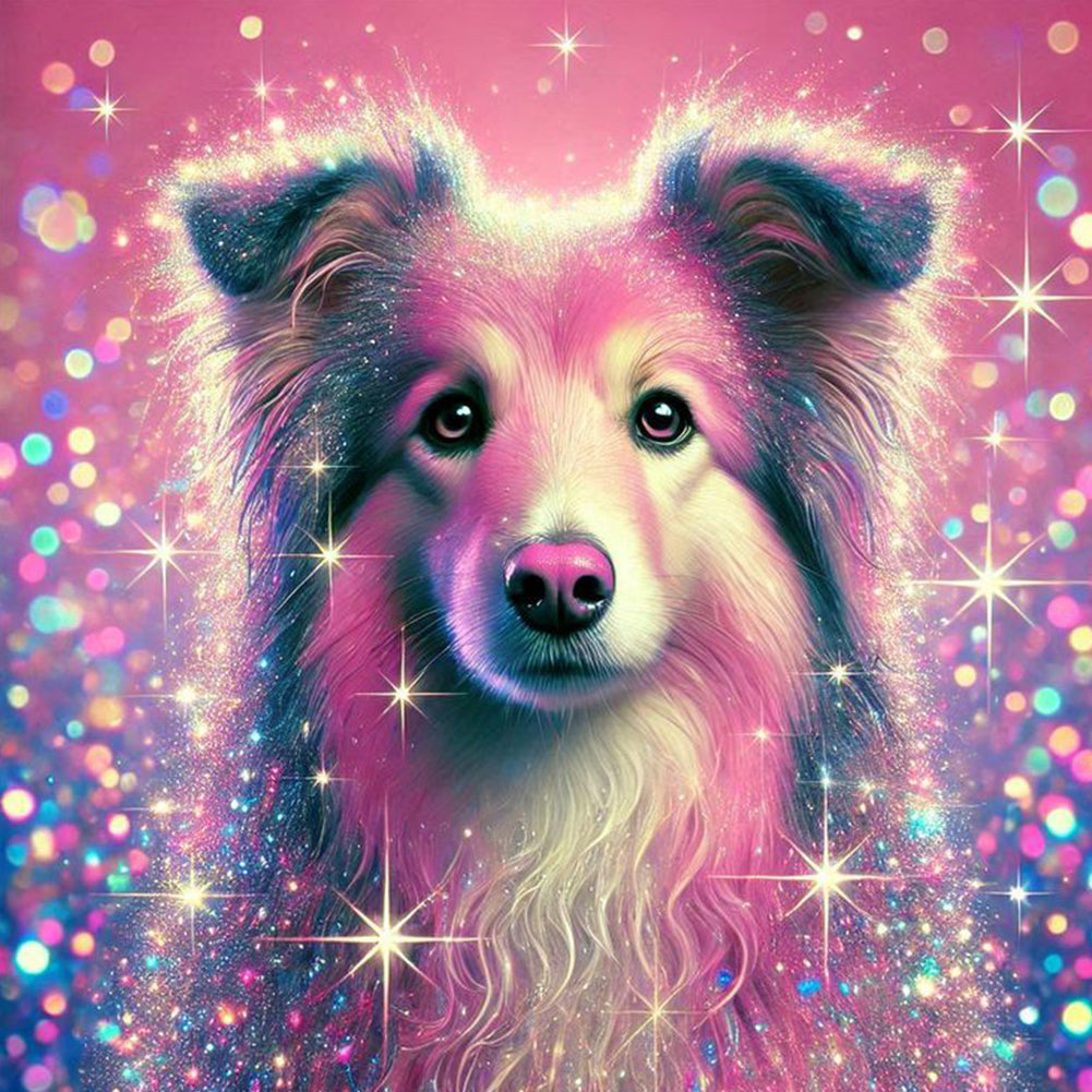 Shining Diamond Shetland Sheepdog - Full Square Drill Diamond Painting 40*40CM