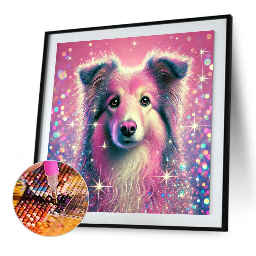 Shining Diamond Shetland Sheepdog - Full Square Drill Diamond Painting 40*40CM