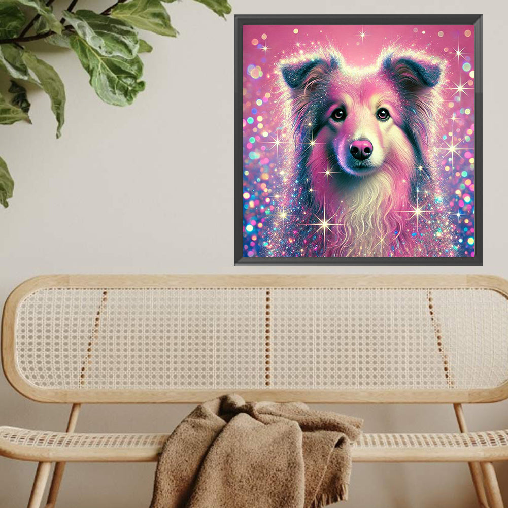 Shining Diamond Shetland Sheepdog - Full Square Drill Diamond Painting 40*40CM