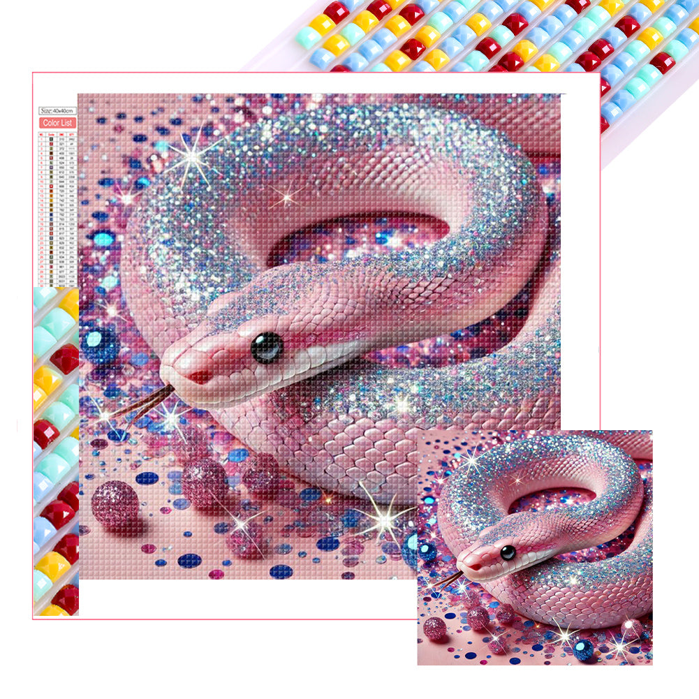 Shining Diamond Snake - Full Square Drill Diamond Painting 40*40CM