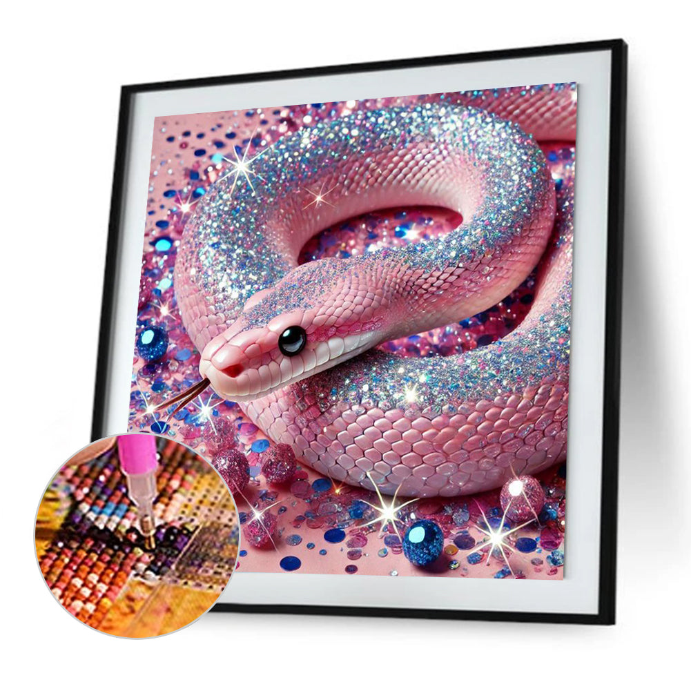 Shining Diamond Snake - Full Square Drill Diamond Painting 40*40CM