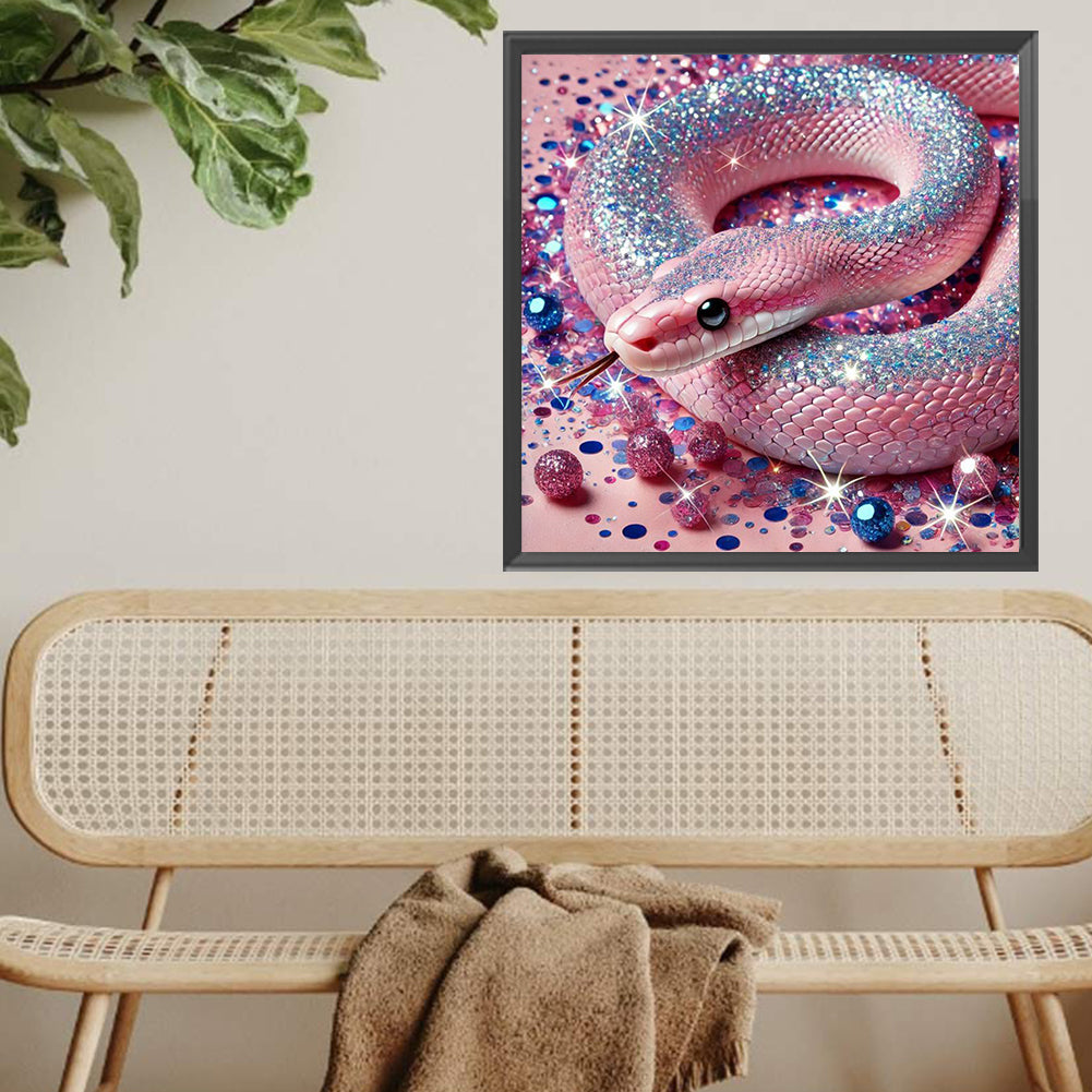 Shining Diamond Snake - Full Square Drill Diamond Painting 40*40CM