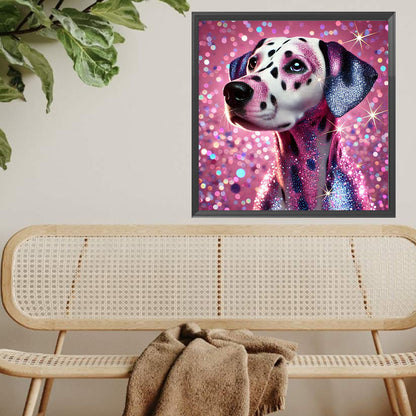 Shining Diamond Spotted Dog - Full Square Drill Diamond Painting 40*40CM