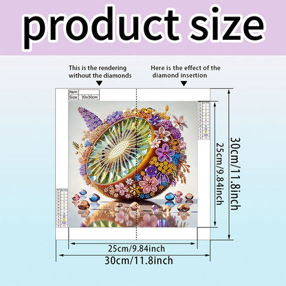 Fruit Kiwi - Special Shaped Drill Diamond Painting 30*30CM