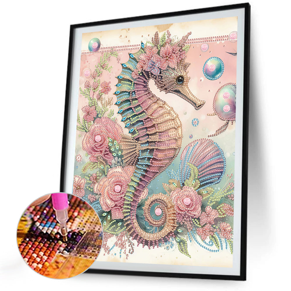 Seahorse - Special Shaped Drill Diamond Painting 30*40CM