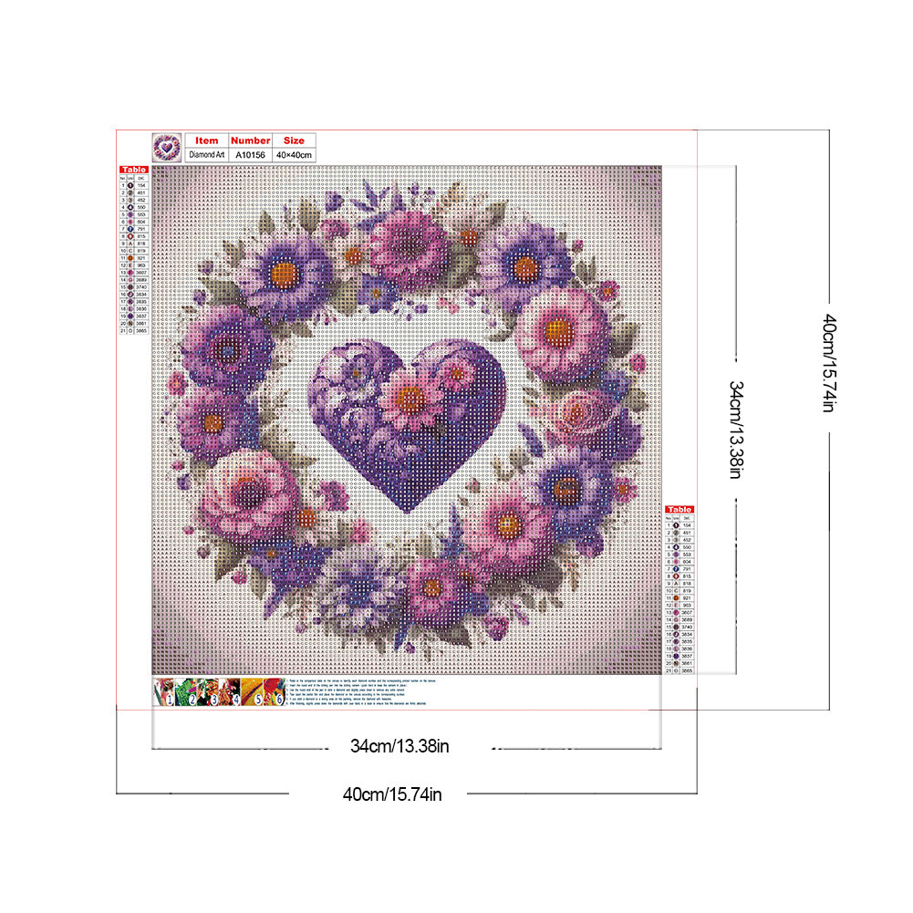 Love Wreath - Full Round Drill Diamond Painting 40*40CM