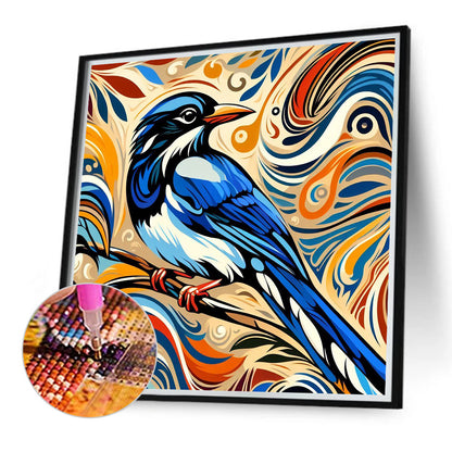 Blue Bird - Full Round Drill Diamond Painting 40*40CM