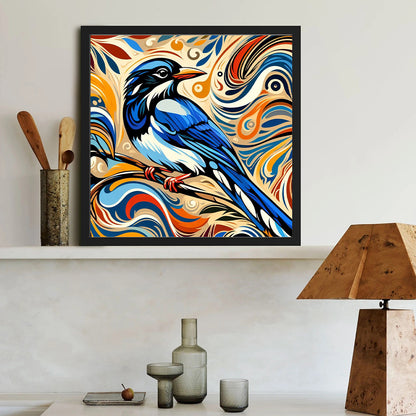 Blue Bird - Full Round Drill Diamond Painting 40*40CM