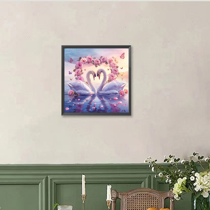 Swan - Full Round Drill Diamond Painting 40*40CM