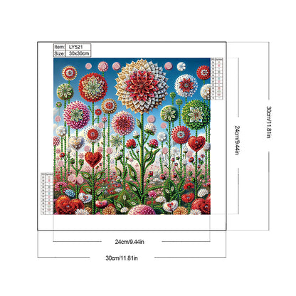 Mandala Garden - Special Shaped Drill Diamond Painting 30*30CM