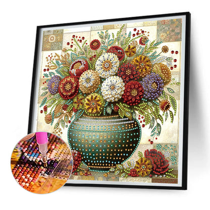 Vintage Vase - Special Shaped Drill Diamond Painting 30*30CM