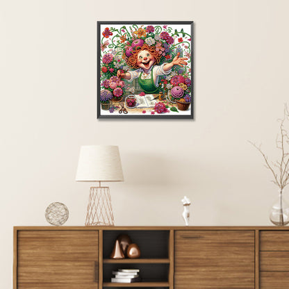 Optimistic Old Lady - Special Shaped Drill Diamond Painting 30*30CM
