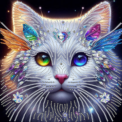 Cat Head - Special Shaped Drill Diamond Painting 30*30CM