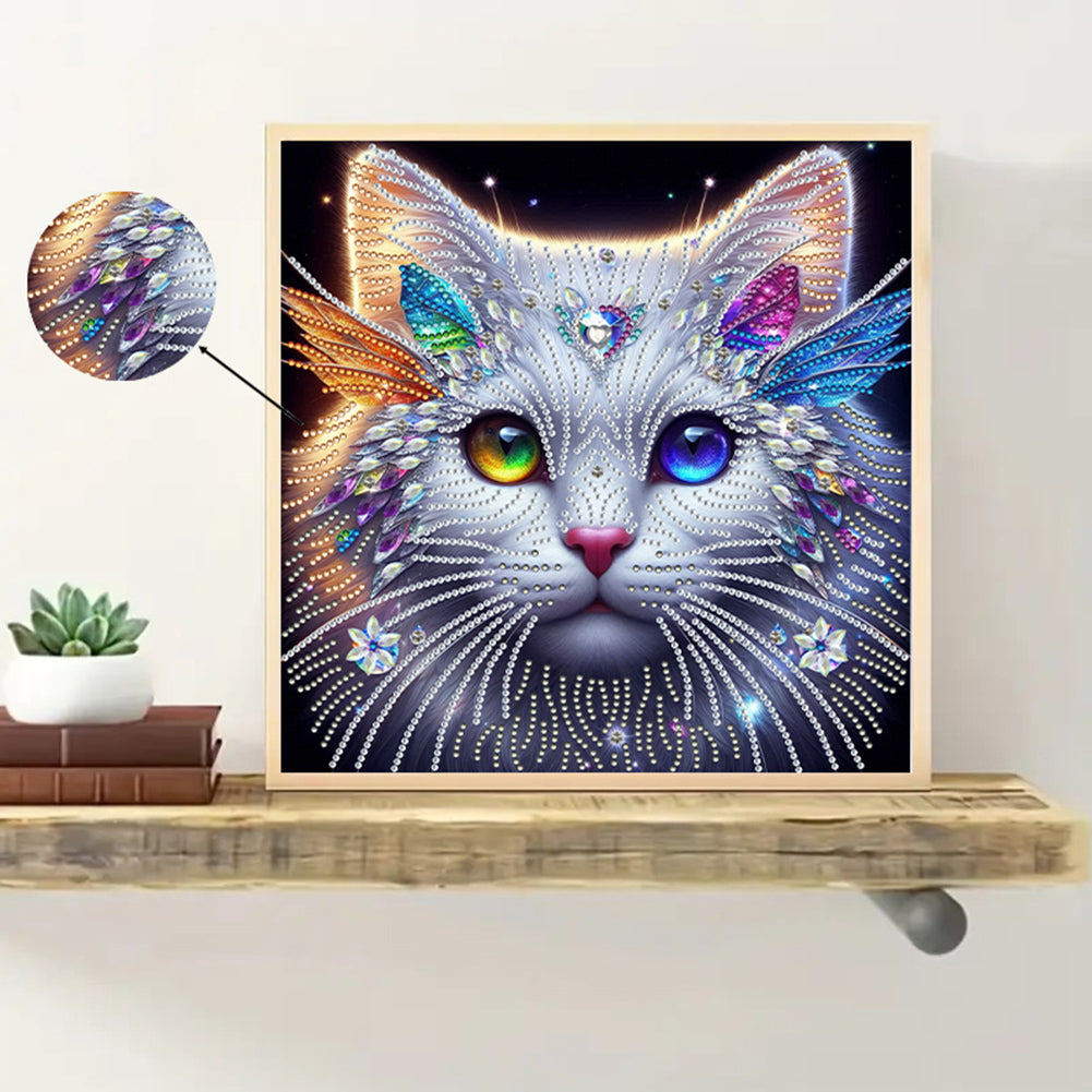 Cat Head - Special Shaped Drill Diamond Painting 30*30CM