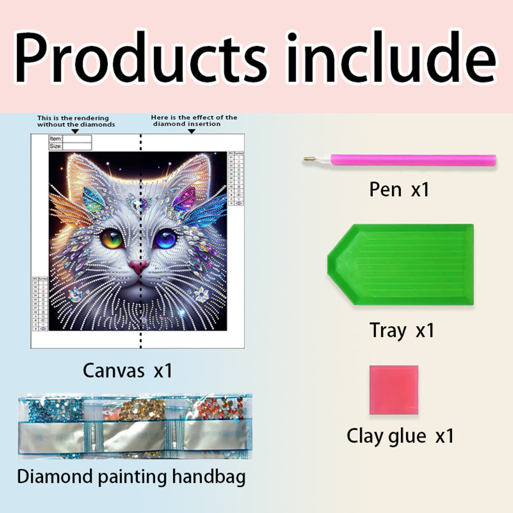 Cat Head - Special Shaped Drill Diamond Painting 30*30CM