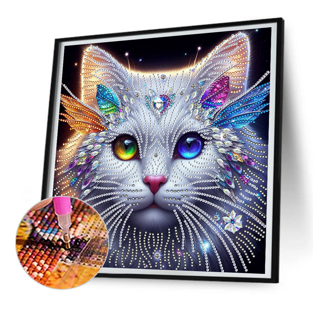 Cat Head - Special Shaped Drill Diamond Painting 30*30CM