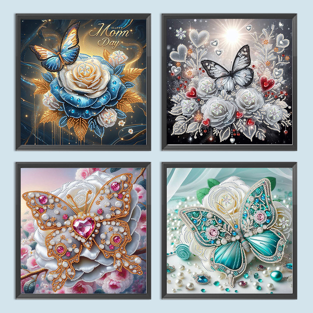 Butterfly - Special Shaped Drill Diamond Painting 30*30CM