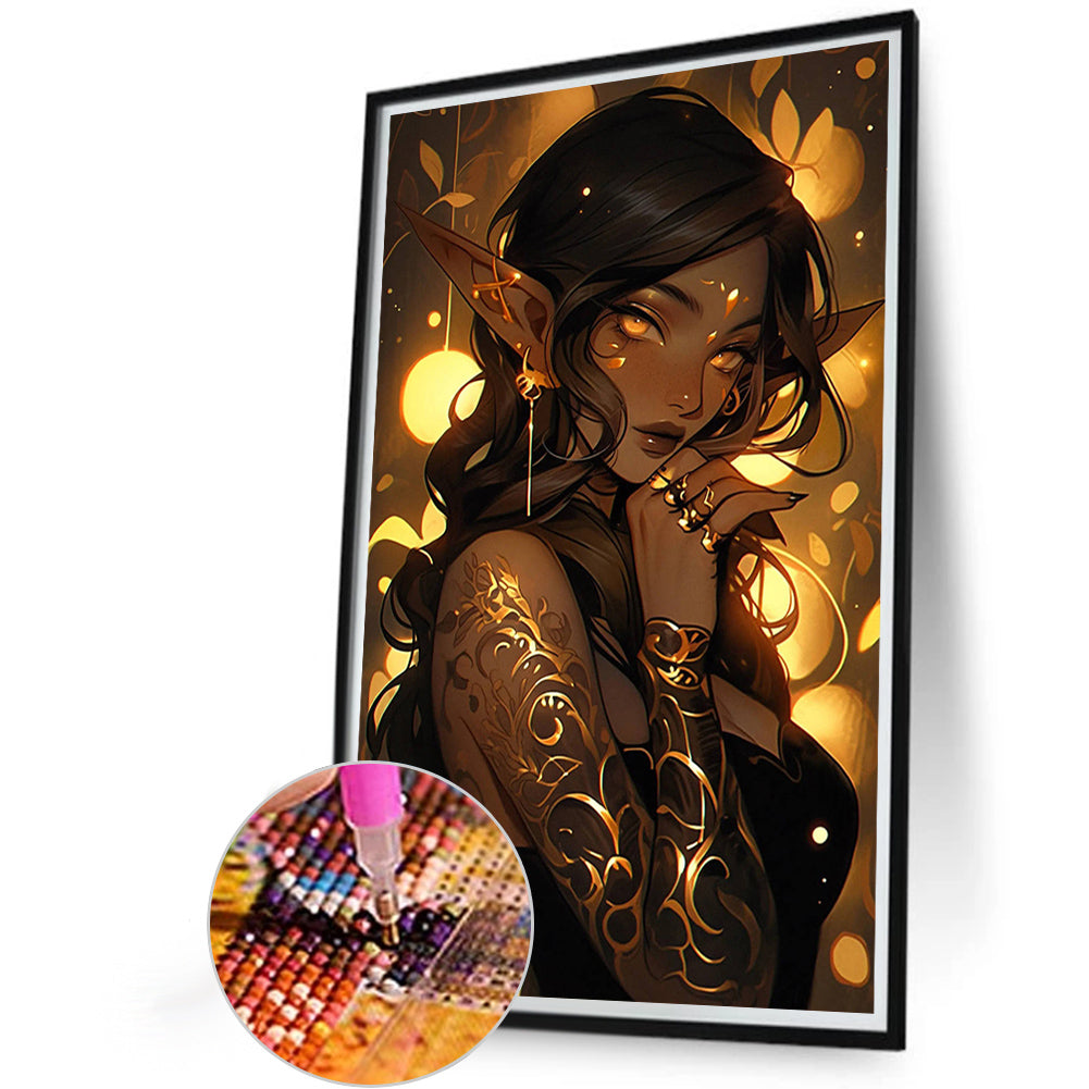 Elf Girl - Full Round Drill Diamond Painting 40*60CM