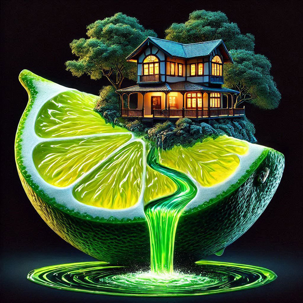 Citrus Cottage - Full Round Drill Diamond Painting 40*40CM