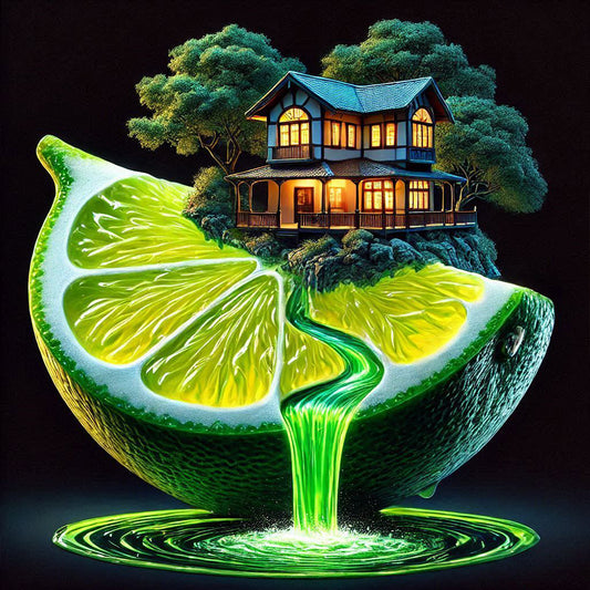 Citrus Cottage - Full Round Drill Diamond Painting 40*40CM