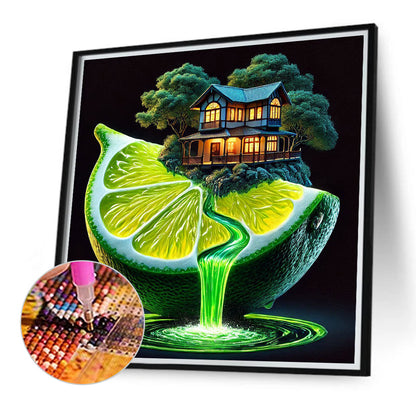 Citrus Cottage - Full Round Drill Diamond Painting 40*40CM